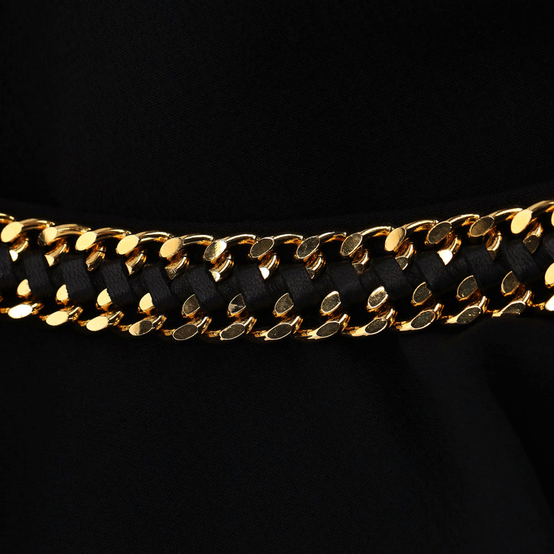 Emilio Pucci Wool Sheath Dress With A Chain Embellished Neckline. Size 44IT