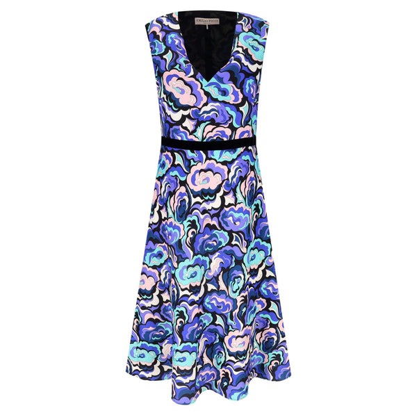 Emilio Pucci Wool & Silk Blend Floral Dress. Size 42IT