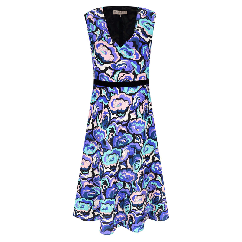 Emilio Pucci Wool & Silk Blend Floral Dress. Size 42IT