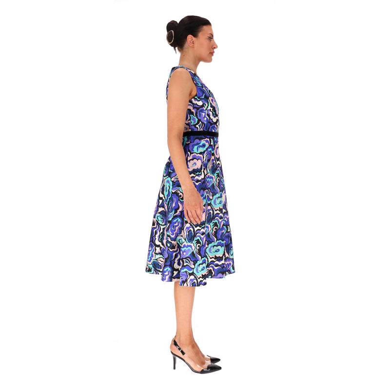 Emilio Pucci Wool & Silk Blend Floral Dress. Size 42IT