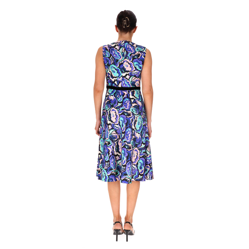 Emilio Pucci Wool & Silk Blend Floral Dress. Size 42IT