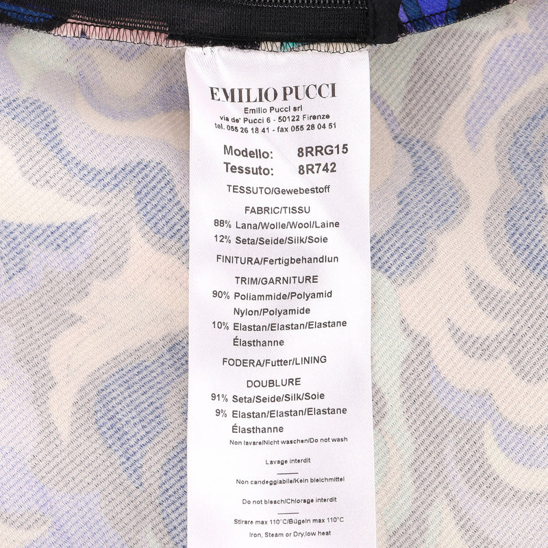 Emilio Pucci Wool & Silk Blend Floral Dress. Size 42IT