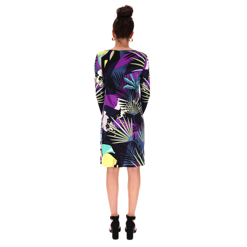Emilio Pucci Leaf Print Silk Dress. Size 44IT