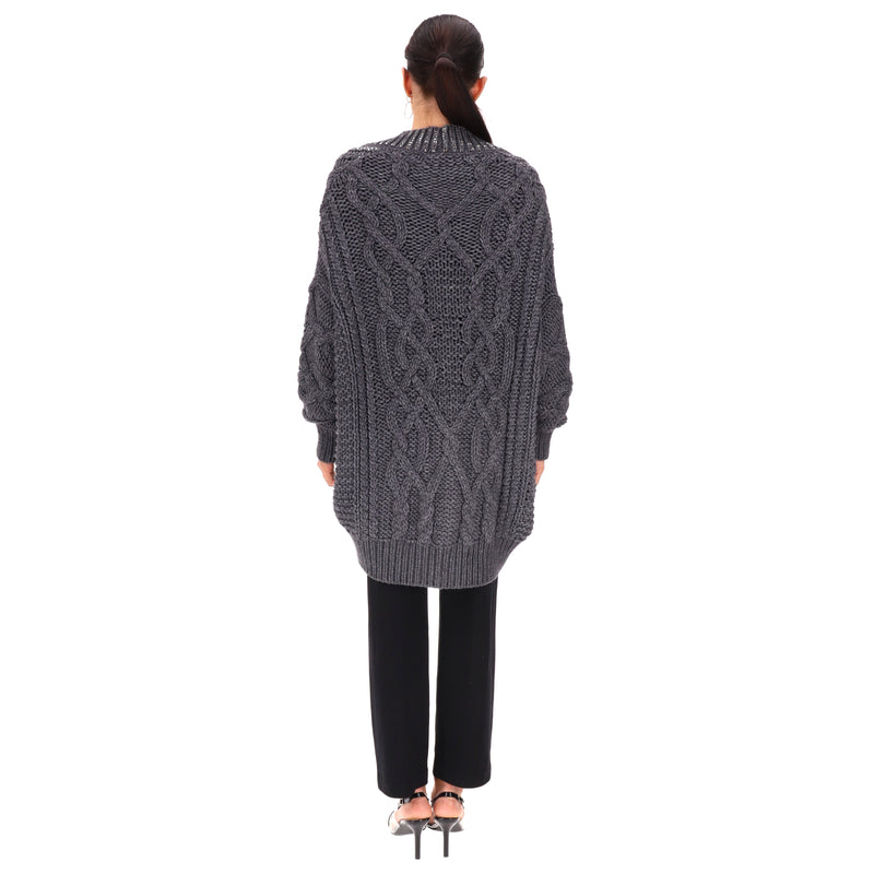Ermanno Scervino Wool Blend Crystal Embellished Cardigan. Size M
