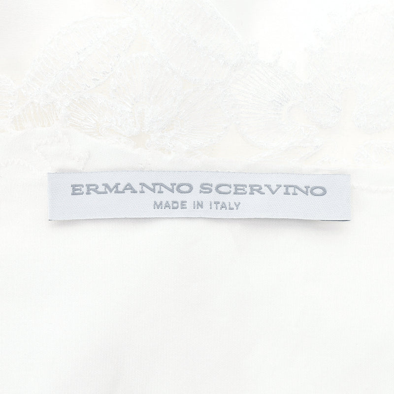 Ermanno Scervino Lace Embroidered Cotton Top. Size 44IT
