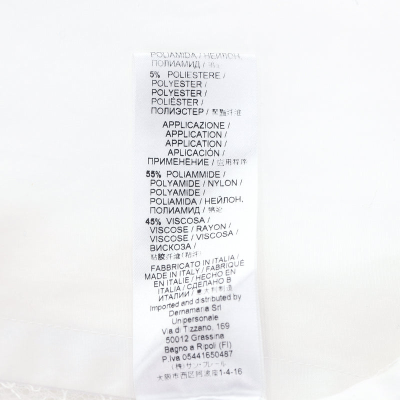 Ermanno Scervino Lace Embroidered Cotton Top. Size 44IT