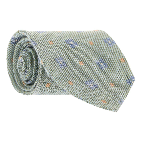 Ermegildo Zegna Printed Silk Tie