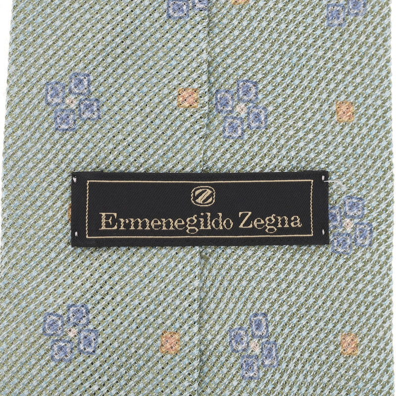 Ermegildo Zegna Printed Silk Tie