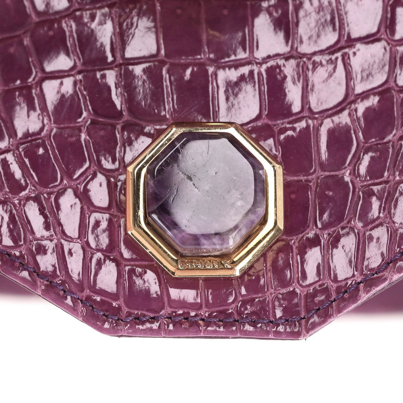 Ethan K Crocodile Skin Bowler Bag