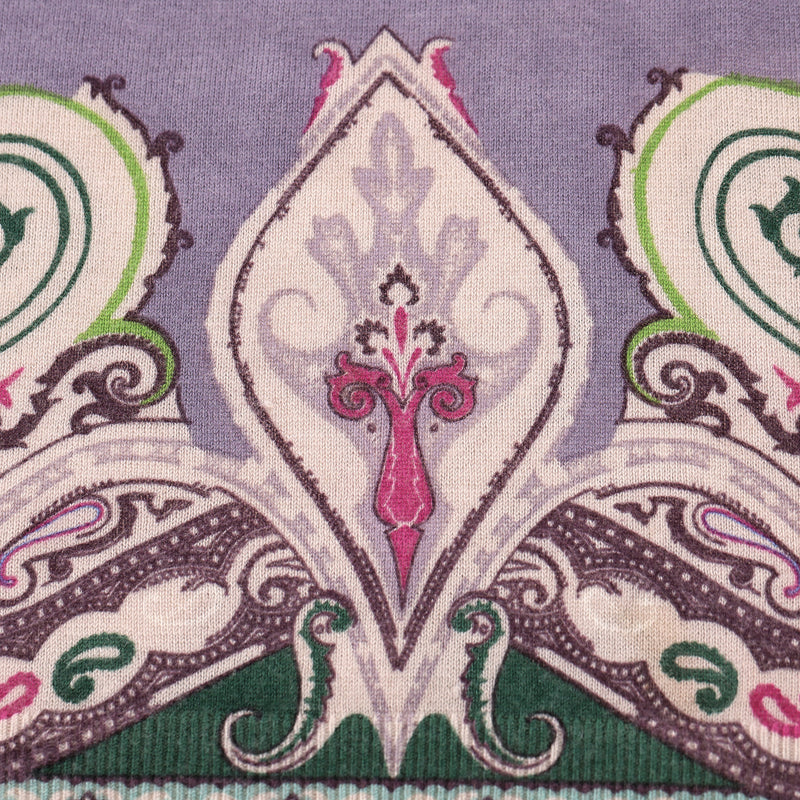 Etro Silk & Cashmere Blend Paisley Print Jumper. Size 44IT
