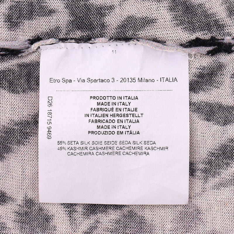 Etro Silk & Cashmere Blend Multi-Print Jumper. Size 44IT