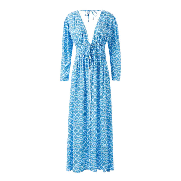 Mellisa Odabash Printed Kaftan Dress. Size XS