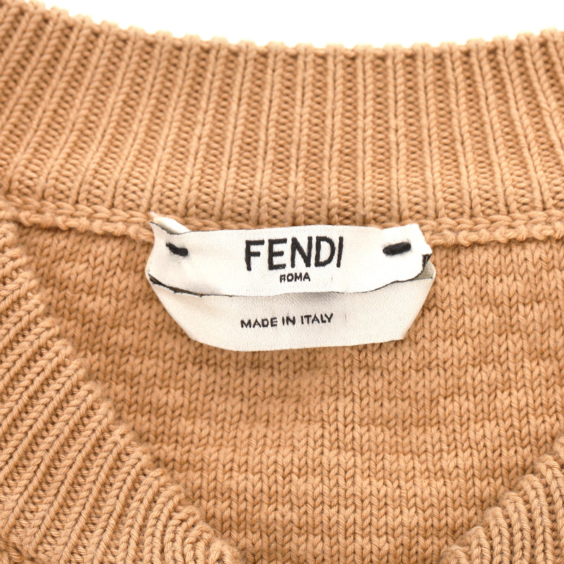 Fendi Knitted Cut-Out Detail Cotton Top. Size 44IT