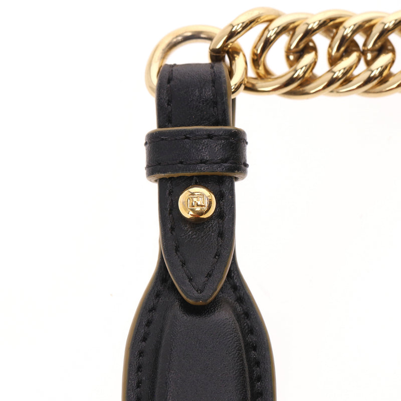 Fendi KAN I Scalloped Vitello Liberty Leather Studded Medium Shoulder Bag