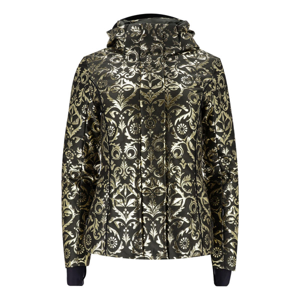 Fendi Goose Down Brocade & Fox Fur Trim Coat. Size 40IT