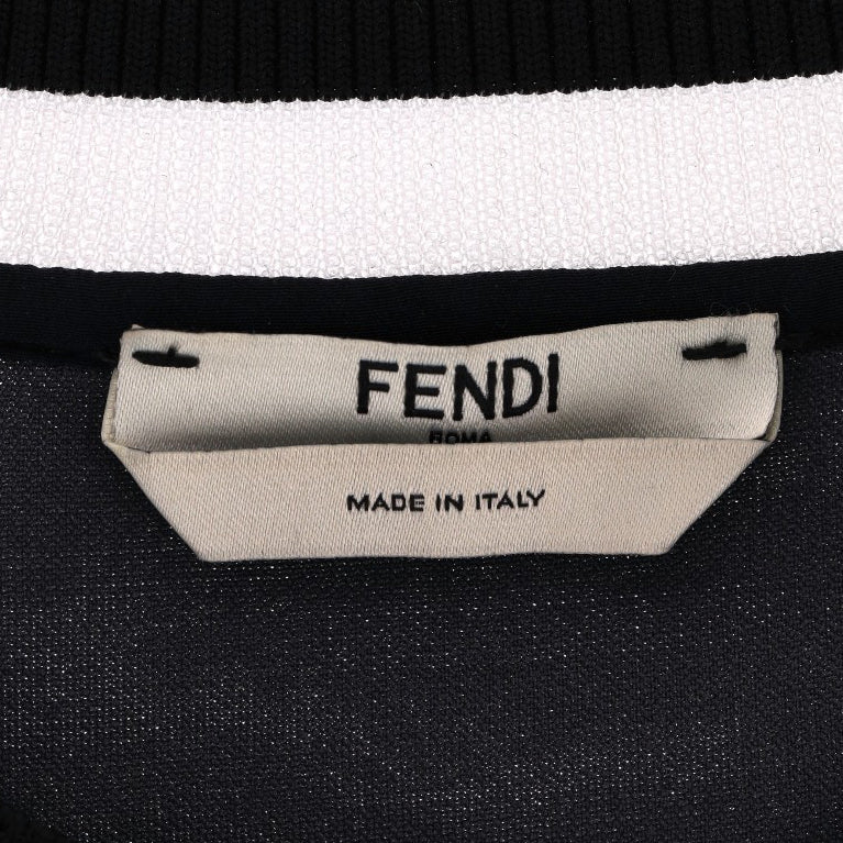 Fendi Karl Lagerfeld Embroidered Laminated Sweatshirt. Size 40IT