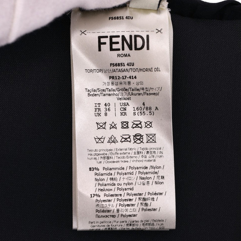 Fendi Karl Lagerfeld Embroidered Laminated Sweatshirt. Size 40IT
