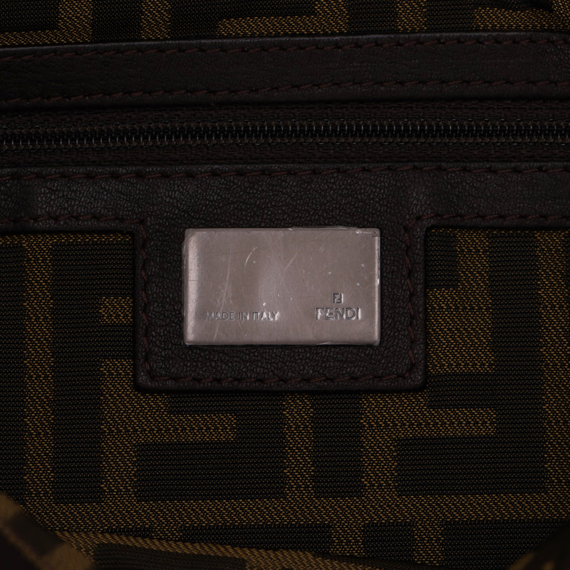 Fendi Leather Vintage Bag With Suede 'FF' Logo
