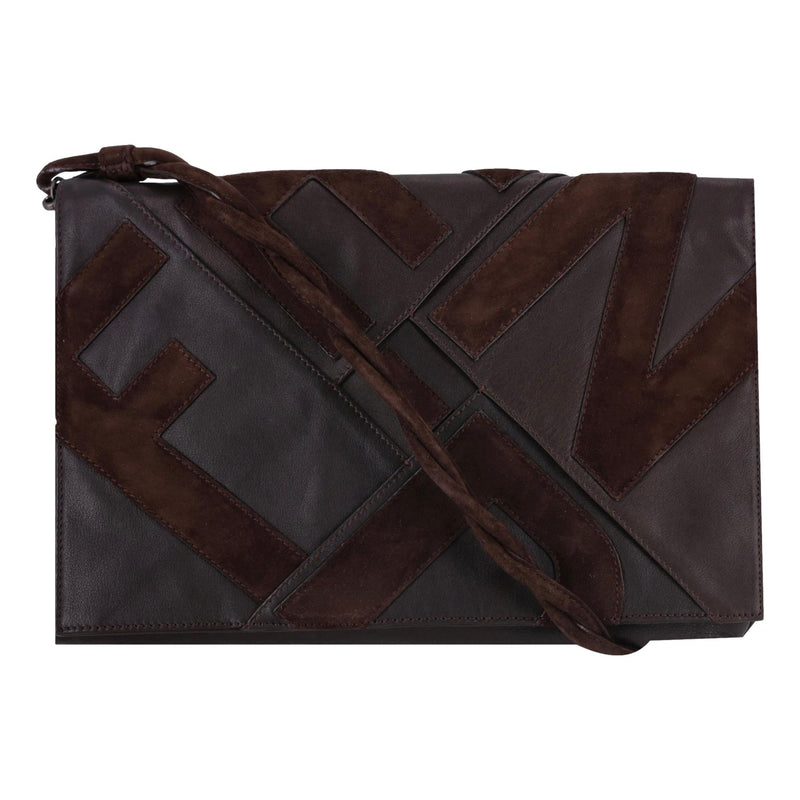 Fendi Leather Vintage Bag With Suede 'FF' Logo