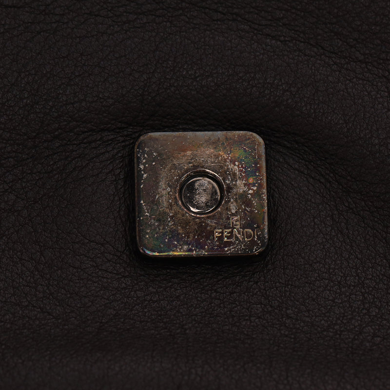 Fendi Leather Vintage Bag With Suede 'FF' Logo