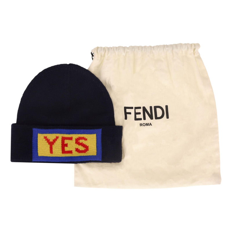 Fendi 'Yes' Vocabulary Wool Beanie