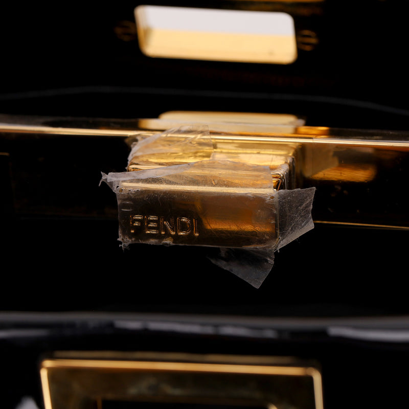 Fendi Patent Leather Mini Peekaboo Bag