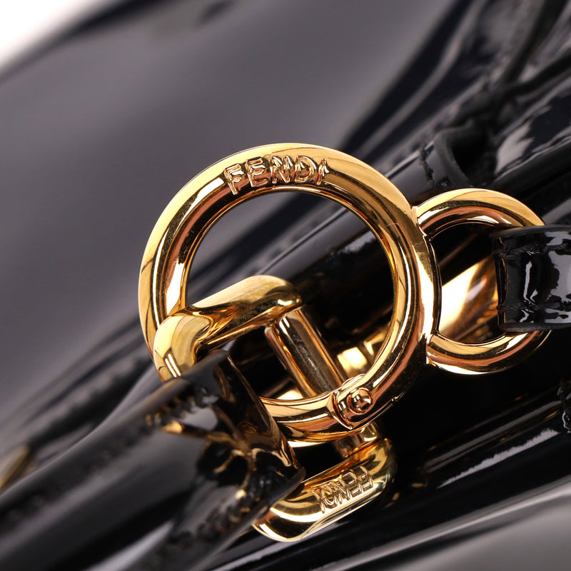 Fendi Patent Leather Mini Peekaboo Bag