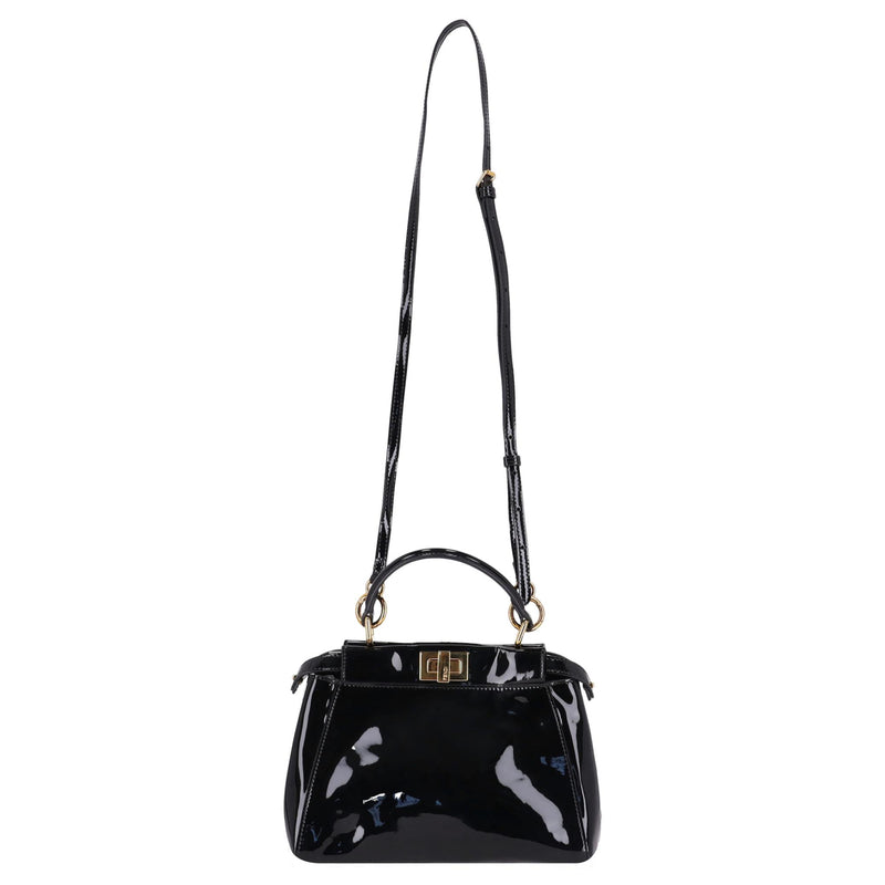 Fendi Patent Leather Mini Peekaboo Bag
