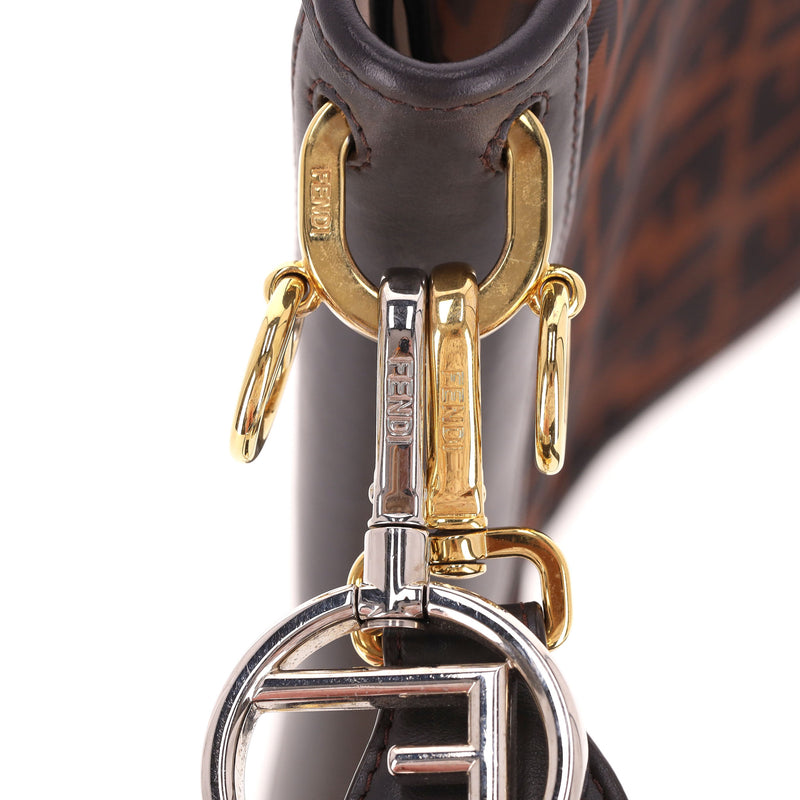 Fendi Mesh Vitello Century 'FF' Monogram 1974 Kan Shoulder Bag
