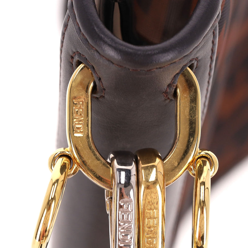 Fendi Mesh Vitello Century 'FF' Monogram 1974 Kan Shoulder Bag