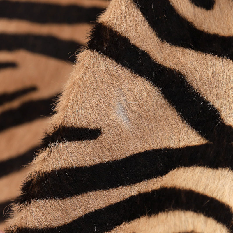 Fendi Zebra Print Pony Hair 'FF' Buckle Vintage Mamma Baguette Shoulder Bag