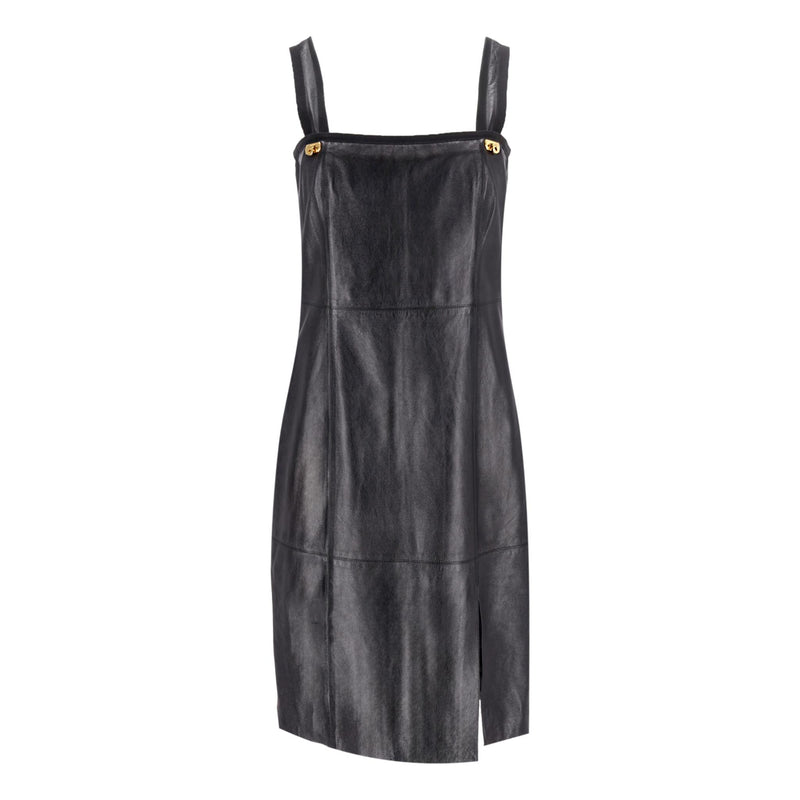 Salvatore Ferragamo Leather Straps Dress.Size 42IT