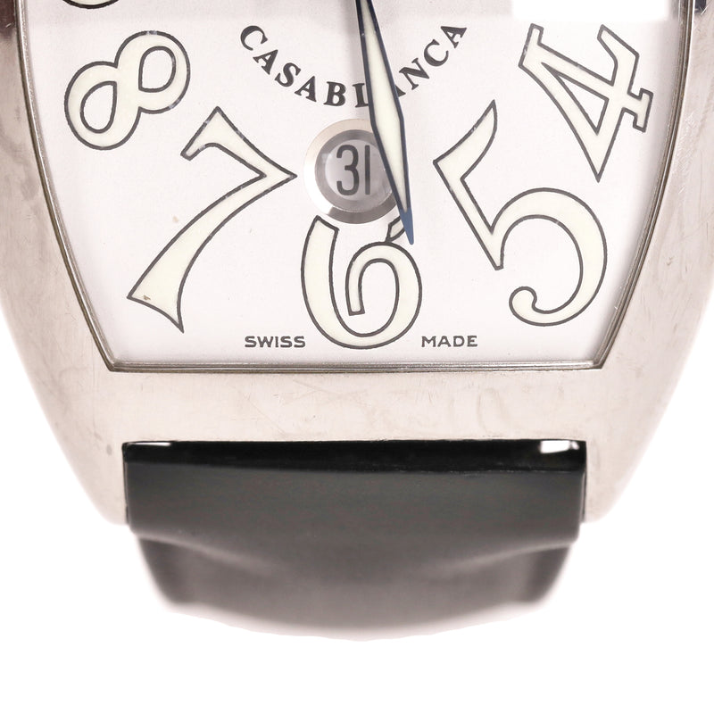 Franck Muller Stainless Steel Casablanca Watch With Rubber Strap