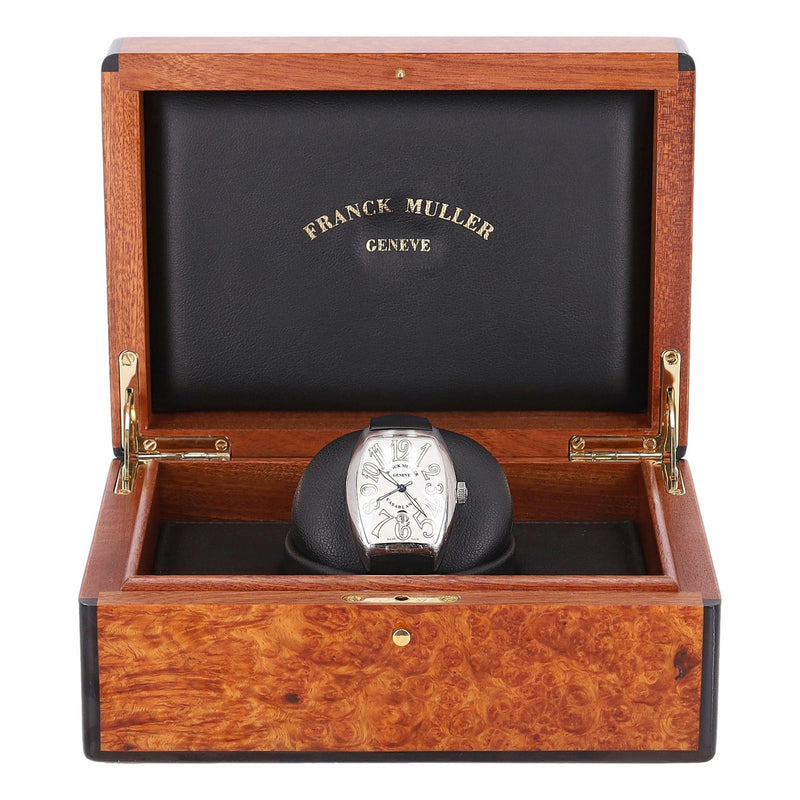 Franck Muller Stainless Steel Casablanca Watch With Rubber Strap