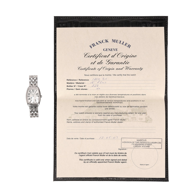 Franck Muller Cintrée Curvex Watch In Stainless Steel