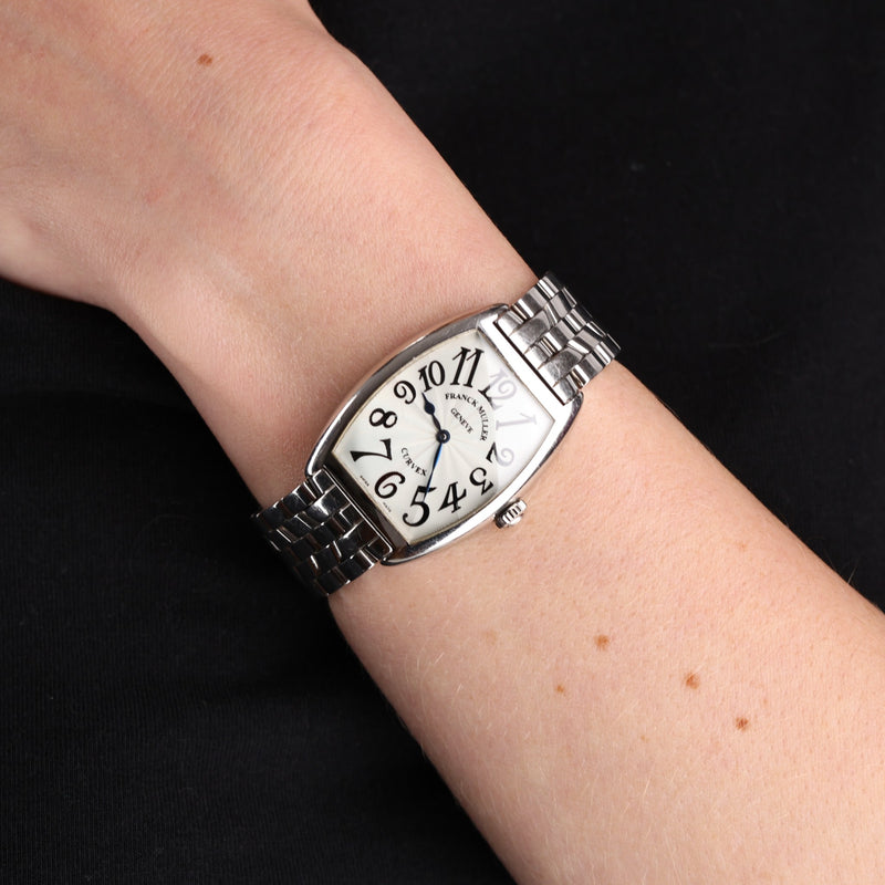 Franck Muller Cintrée Curvex Watch In Stainless Steel