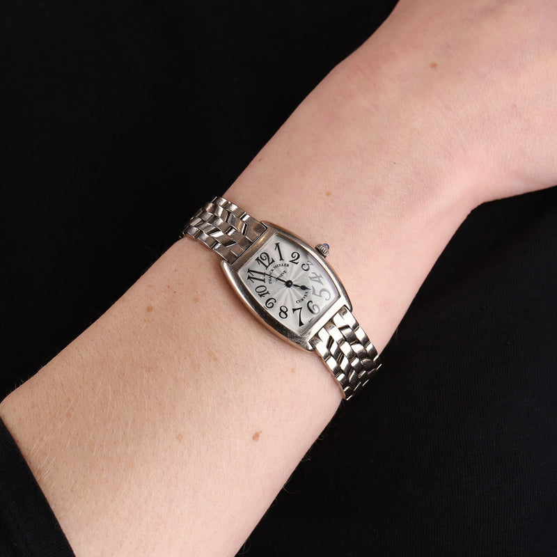 Franck Muller Cintrée Curvex Watch In Stainless Steel