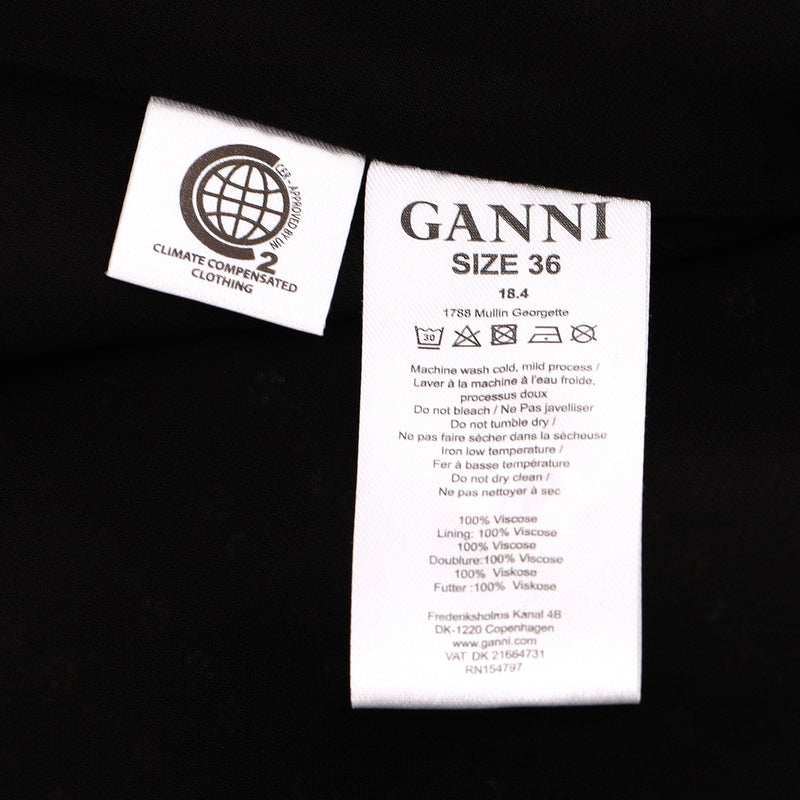 Ganni Floral-Print Wrap Dress With Asymmetrical Hem. Size 36FR