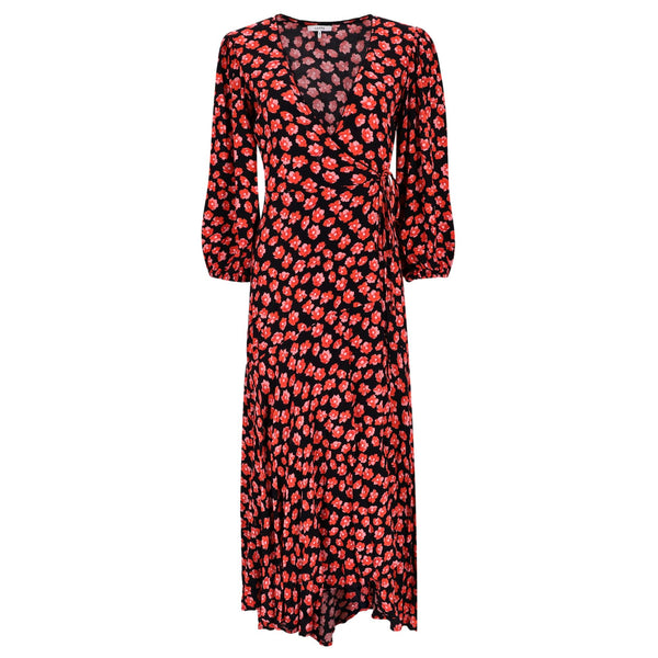 Ganni Floral Print Crepe Wrap Dress. Size 34FR