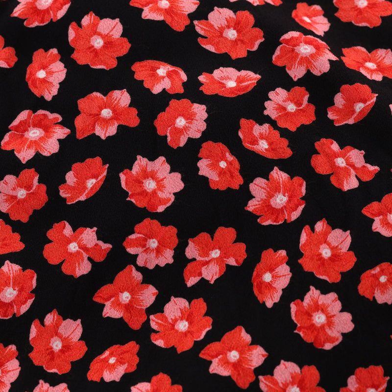 Ganni Floral Print Crepe Wrap Dress. Size 34FR