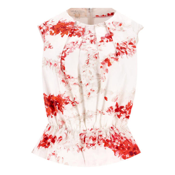 Giambattista Vali Cotton & Silk Floral Top. Size 42IT