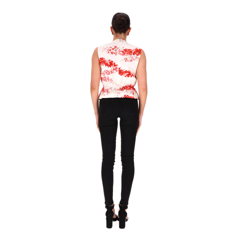 Giambattista Vali Cotton & Silk Floral Top. Size 42IT