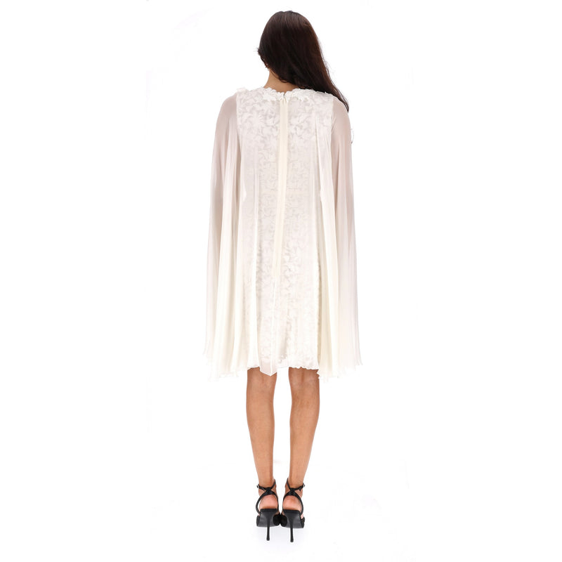 Giambattista Valli Guipure Lace Cape Dress. Size 38IT