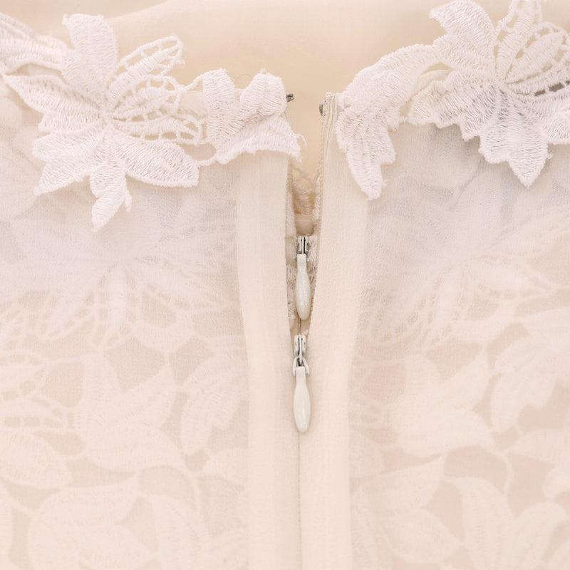 Giambattista Valli Guipure Lace Cape Dress. Size 38IT