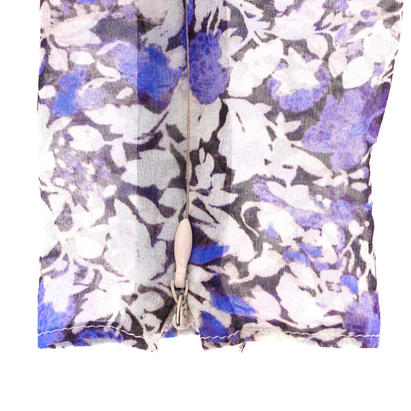 Giambattista Valli Silk Tie-Neck Floral Top. Size 38IT