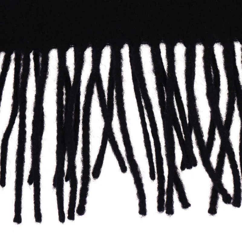Ganni Versace Logo Embroidered Virgin Wool Scarf