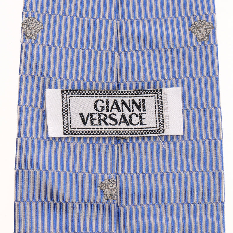 Ganni Versace Medusa Print Silk Tie