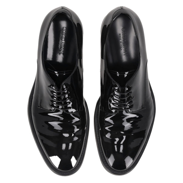 Giorgio Armani Patent Leather Derby Shoes. Size 43