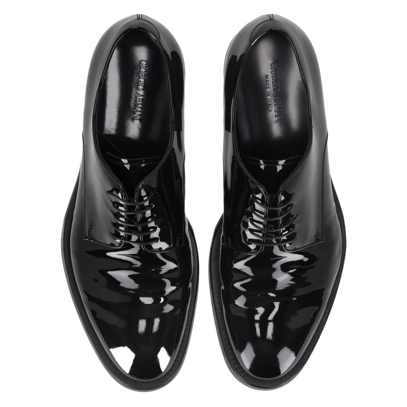 Giorgio Armani Patent Leather Derby Shoes. Size 43