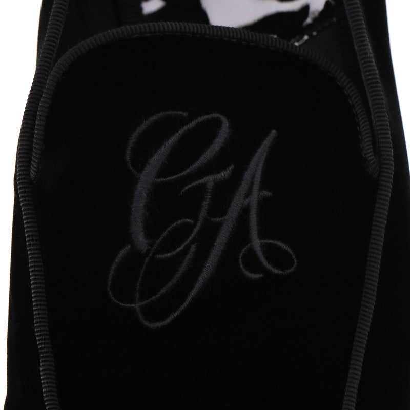 Giorgio Armani Logo Embroidered Velvet Loafers. Size 42